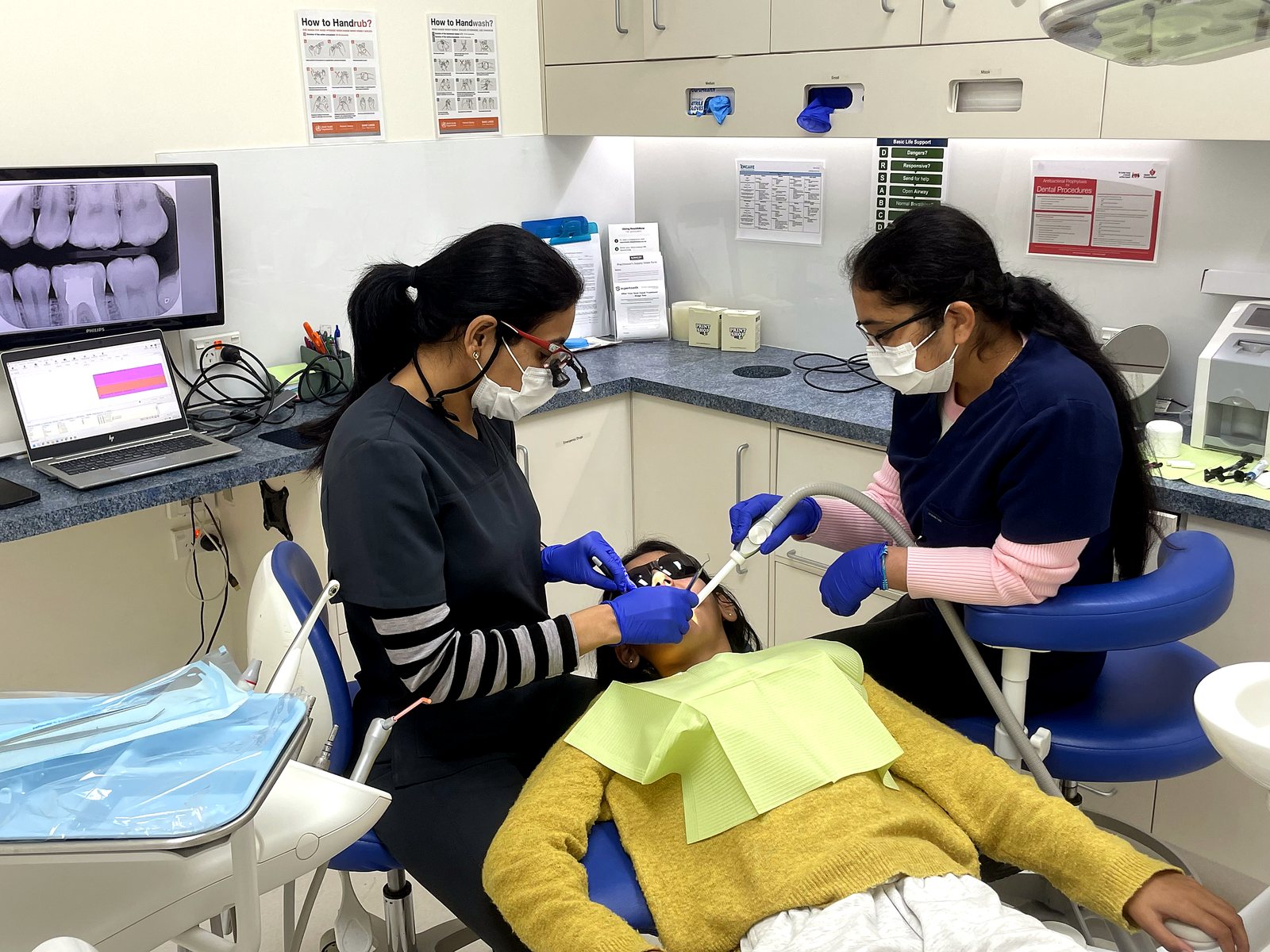 Checking teeth and bite before planning aligner treatment