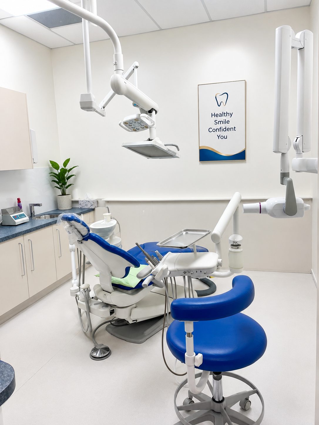 Dental surgery room at Supertooth Dental with treatment chair and digital X-ray equipment