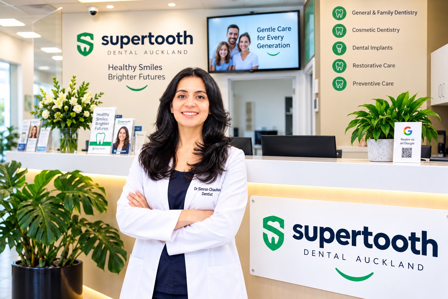 Dr Simran Chauhan at the Supertooth Dental reception