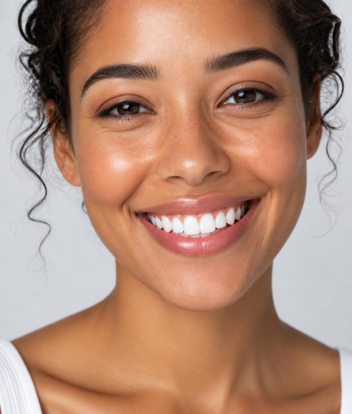 A natural-looking smile after cosmetic treatment
