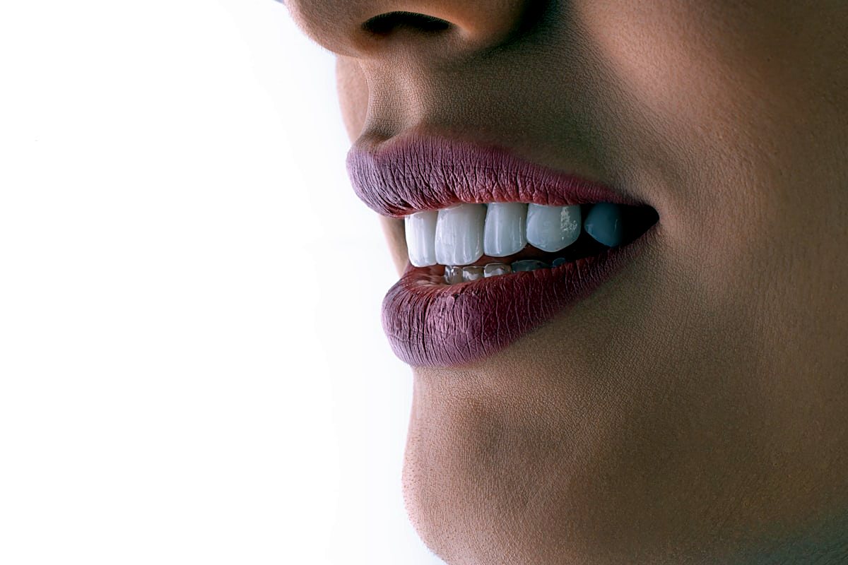 A close view of a healthy natural smile